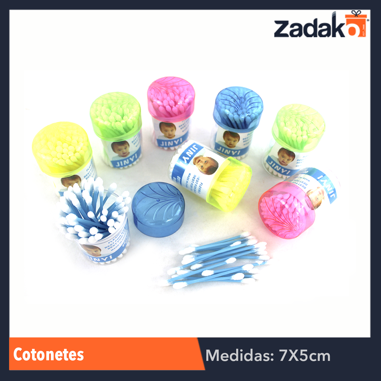 ZH-0024 COTONETE FLOR, CON 12 PZS, O CAJA CON 20 PQTS