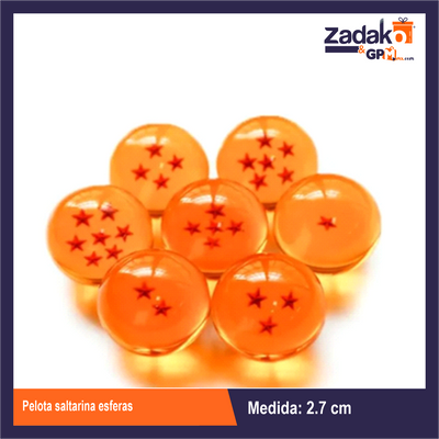 PELOTA SALTARINA ESFERAS  2.7 CM CON 100 PZS O CAJA CON 20 PQTS