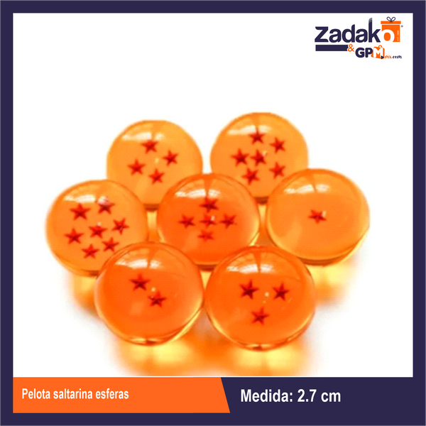 PELOTA SALTARINA ESFERAS  2.7 CM CON 100 PZS O CAJA CON 20 PQTS