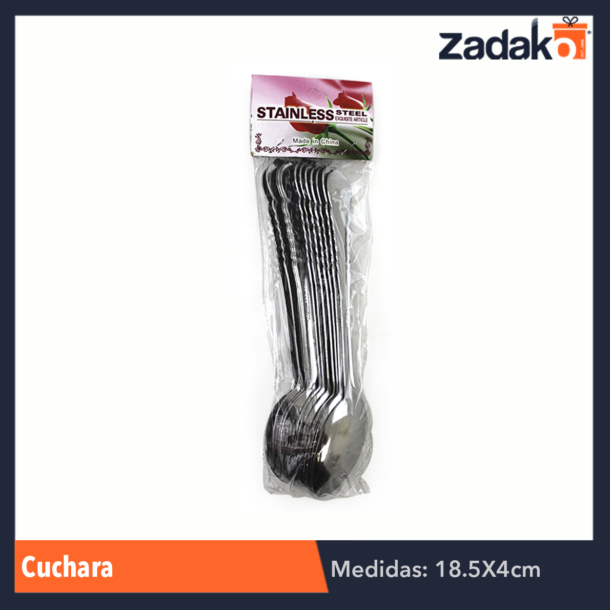 ZC-0110 CUCHARA, CON 12 PZS, O CAJA CON 100 PQTS