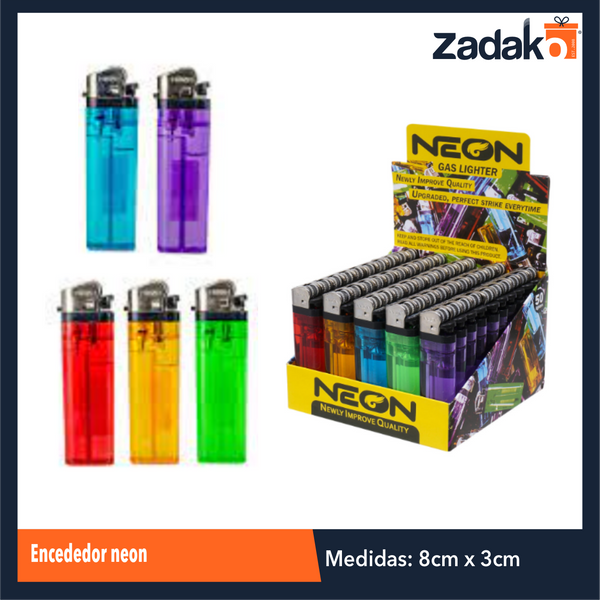 ENCEDEDOR NEON ZY-2A-01 CON 50 PQTS O CAJA CON 20 PQTS