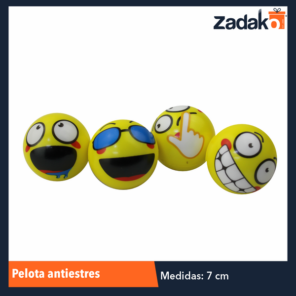 G-6049-154 PELOTA ANTIESTRES 7 CM CON 12 PZS, O CAJA CON 60 PQTS