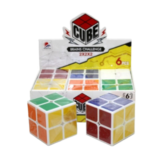 G-6049-17 CUBO RUBICK 2x2x2 CM PAQUETE CON 6 PZS  O CAJA CON 48 PQTS