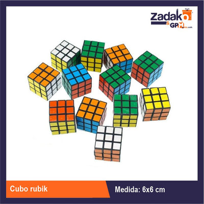 ZJ-0034 CUBO RUBIK, 6 X 6 CM CON 12 PZS, O CAJA CON 30 PQTS