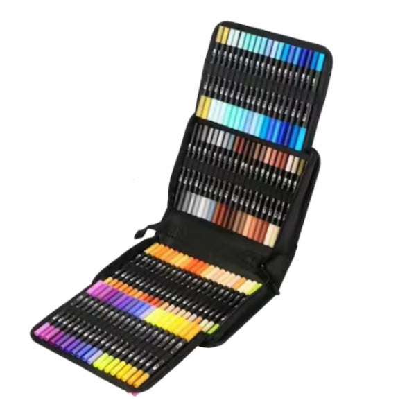 GPM-0251 ESTUCHE DE 120 MARCADORES DOBLE PUNTA CON 1 PZ O CAJA CON 12 PZS