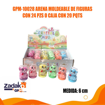 GPM-10028 ARENA MOLDEABLE DE FIGURAS CON 24 PZS O CAJA CON 20 PQTS