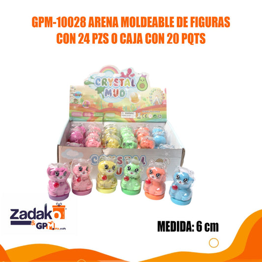 GPM-10028 ARENA MOLDEABLE DE FIGURAS CON 24 PZS O CAJA CON 20 PQTS