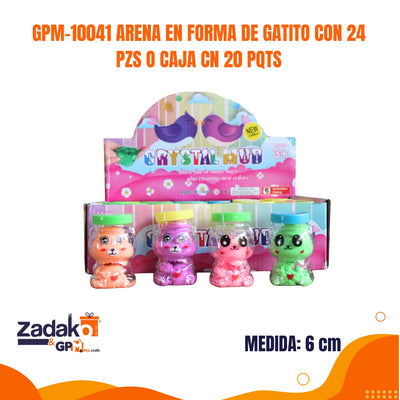GPM-10041 ARENA EN FORMA DE GATITO CON 24 PZS O CAJA CON 20 PQTS