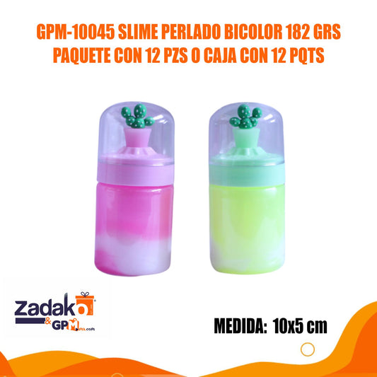 GPM-10045 SLIME PERLADO BICOLOR 182 GRS PAQUETE CON 12 PZS O CAJA CON 12 PQTS