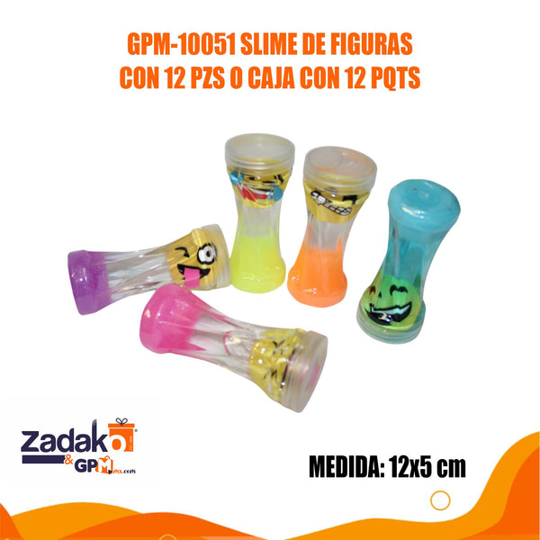 GPM-10051 SLIME DE FIGURAS CON 12 PZS O CAJA CON 12 PQTS