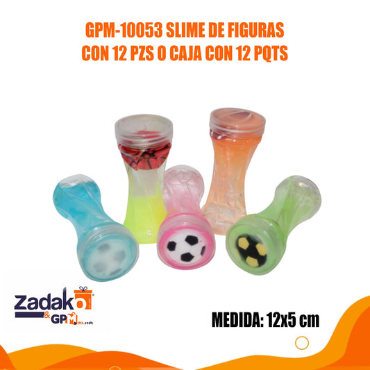 GPM-10053 SLIME DE FIGURAS CON 12 PZS O CAJA CON 12 PQTS