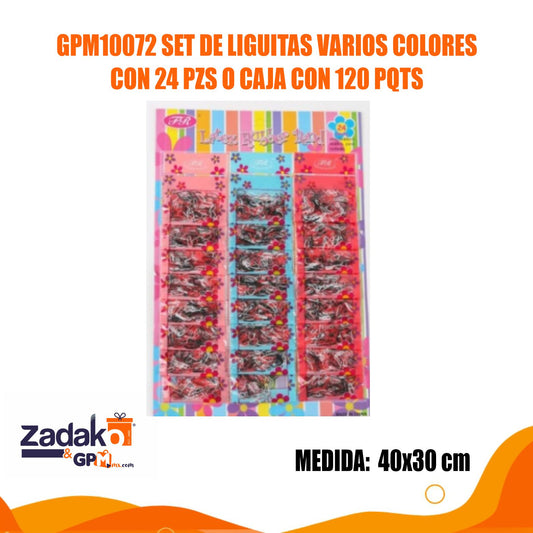 GPM-10072 BLISTER DE 24 BOLSITAS DE LIGUITAS PARA CABELLO CON 1 PQT O CAJA CON 120 PQTS