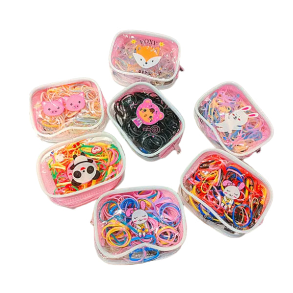 GPM-10081 BOLSITA DE LIGAS PARA EL CABELLO CON 12 PZS O CAJA CON 50 PQTS