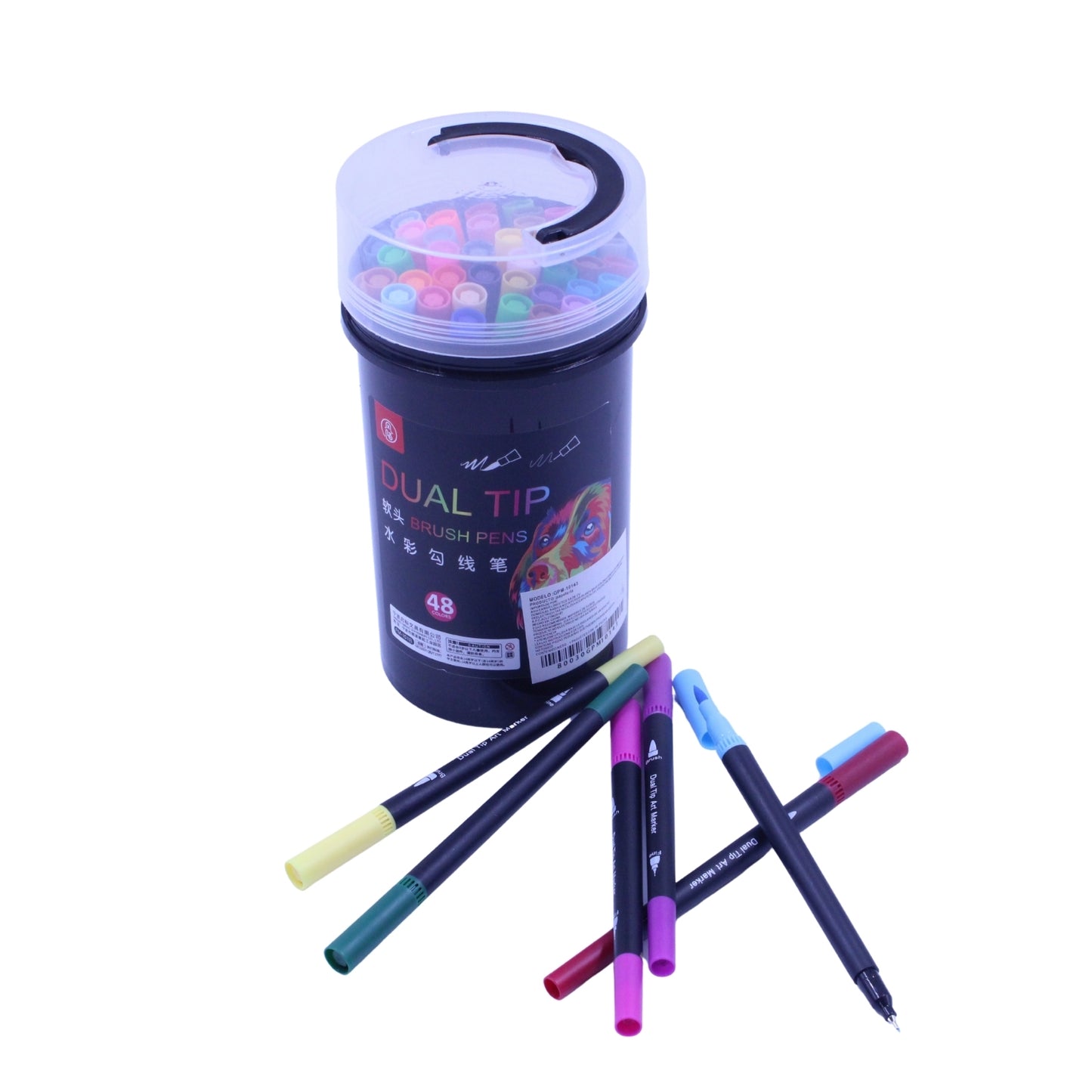 GPM-10143 BOTECITO PLUMONES CON 48 PZS O CAJA CON 48 PQTS