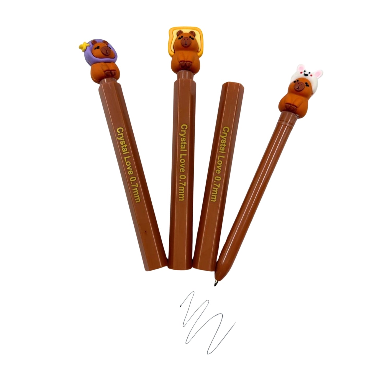 GPM-10152 PLUMA CON DISEÑO CAPIBARA CON 36 PZS O CAJA CON 36 PQTS