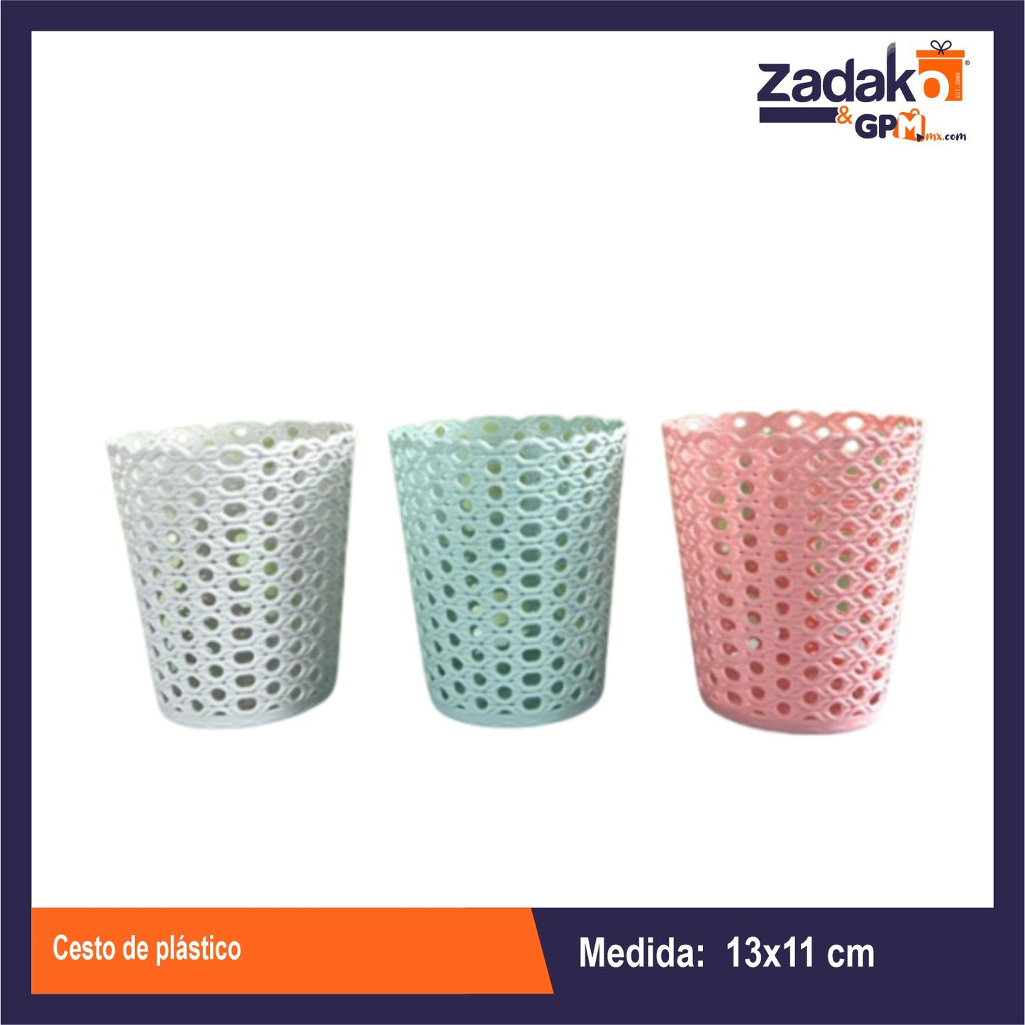 AM-0242-2 CESTO DE PLASTICO CON 1 PZ O CAJA CON 360 PZS