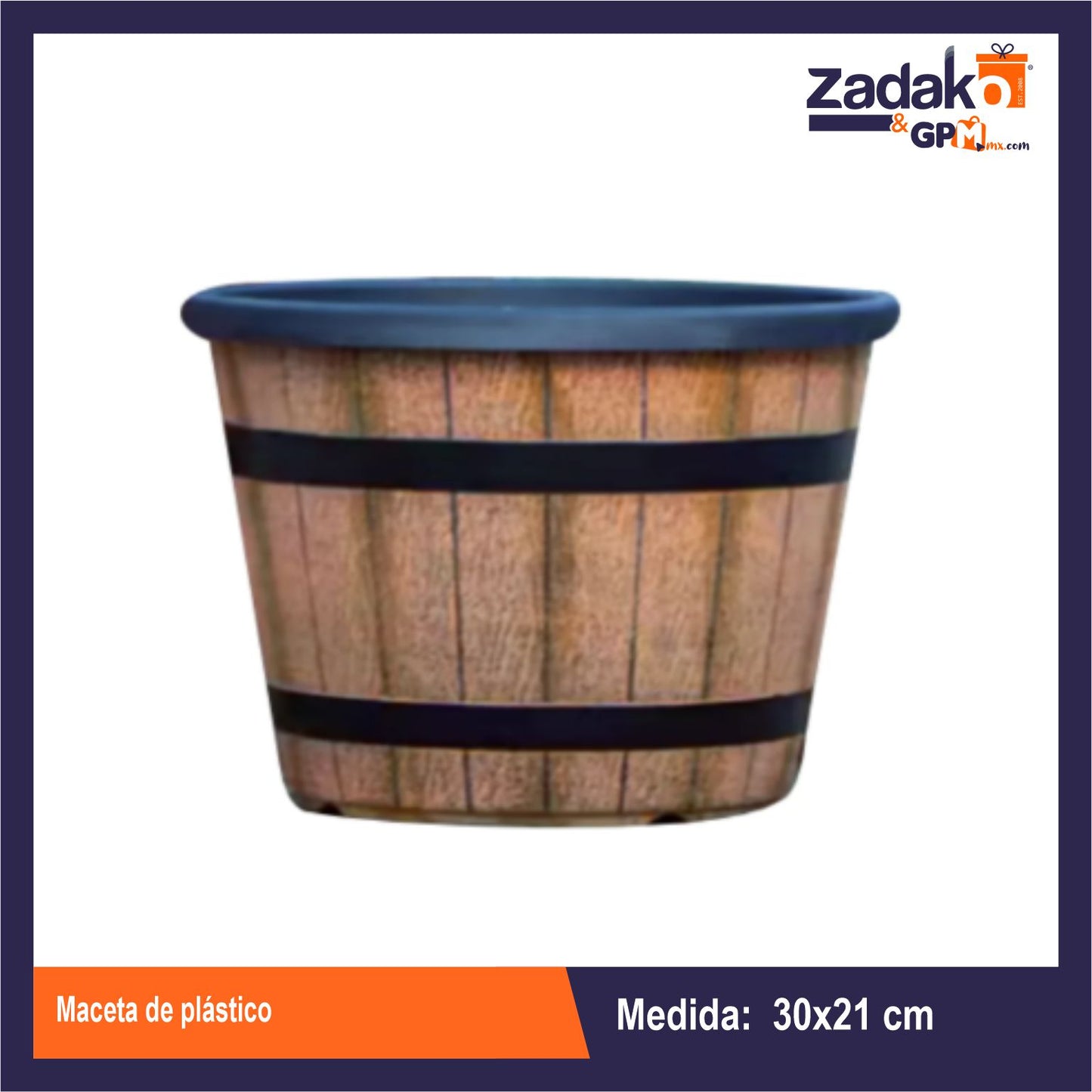 AM-0420-3 MACETA DE PLASTICO CON 1 PZ O CAJA CON 44 PZS