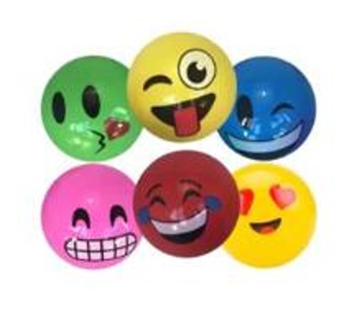 GPM-10296 PELOTA EMOJI 22 CM CON 12 PZS O CAJA CON 50 PQTS