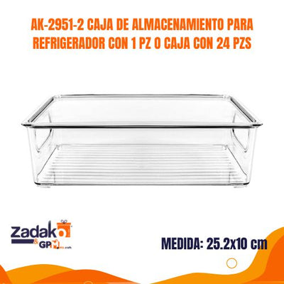 AK-2951-2 CAJA DE ALMACENAMIENTO PARA REFRIGERADOR CON 1 PZ O CAJA CON  24 PZS