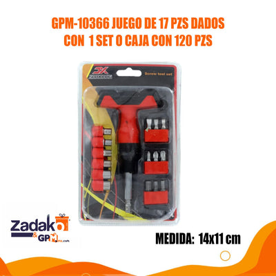 GPM-10366 SET DE JUEGO DE 17 DADOS  O CAJA CON 120 PZS