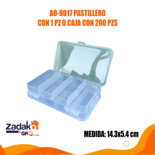 AO-9017 PASTILLERO CON 1 PZ O CAJA CON 200 PZS