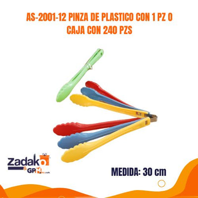 AS-2001-12 PINZA DE PLASTICO CON 1 PZ O CAJA CON 240 PZS