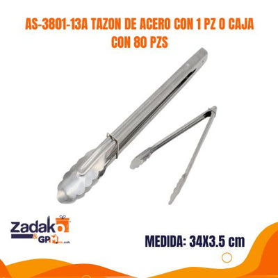 AS-2117-14 PINZA DE ACERO INOXIDABLE CON 1 PZ O CAJA CON 120 PZS