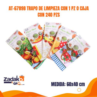 AT-6789B TRAPO DE LIMPIEZA CON 1 PZ O CAJA CON 240 PZS