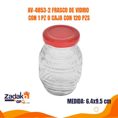 AV-4853-2 FRASCO DE VIDRIO CON 1 PZ O CAJA CON 120 PZS