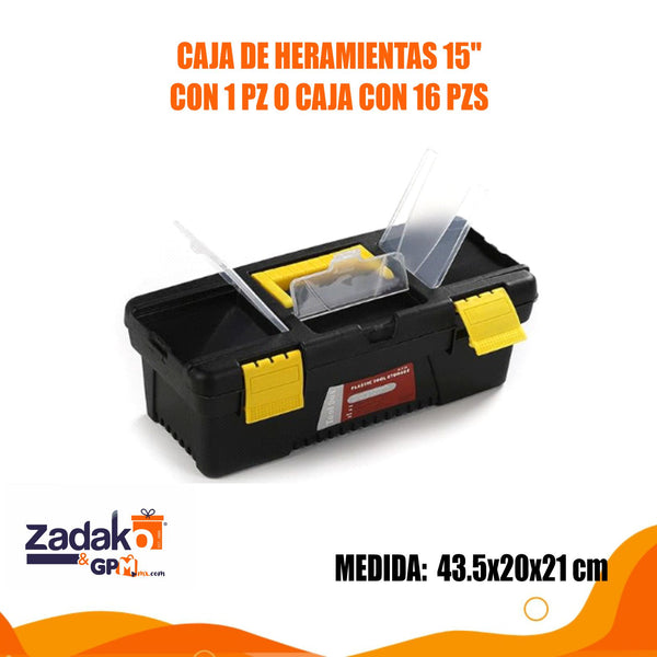 GPM-10518 CAJA DE HERAMIENTAS 15 PULGADAS CON 1 PZ O CAJA CON 16 PZS