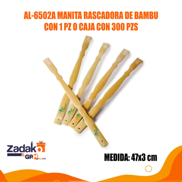 AL-6502A MANITA RASCADORA DE BAMBU CON 1 PZ O CAJA CON 300 PZS