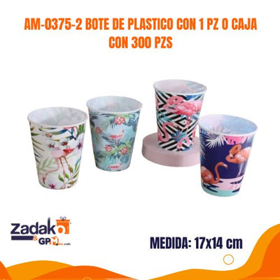 AM-0375-2 BOTE DE PLASTICO CON 1 PZ O CAJA CON 300 PZS