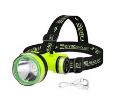 GPM-10714 LINTERNA FRONTAL LED RECARGABLE  2 MODOS DE LUZ , FARO DE BUCEO GRANDE CON 1 PZ O CAJA CON 160 PZS