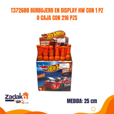 T372688 BURBUJERO EN DISPLAY HW CON 1 PZ O CAJA CON 216 PZS