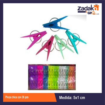 PINZA CHICA CON 36 PZS O CAJA CON 60 PQTS