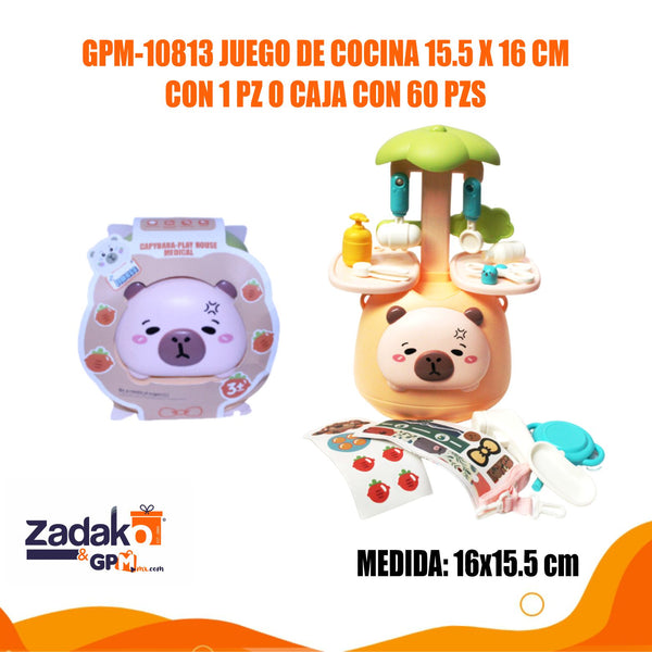 GPM-10813 JUEGO DE COCINA 15.5 X 16 CM CON 1 PZ O CAJA CON 60 PZS