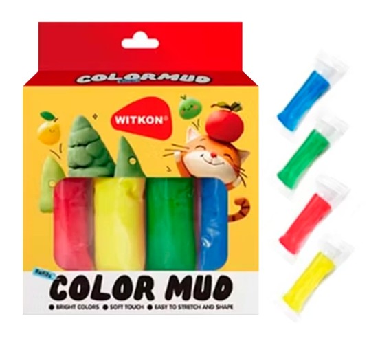 GPM-10855 JUEGO DE 4 PZS  DE PLASTILINA CON 1 PQT O CAJA CON 192 PQTS