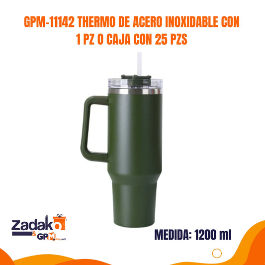 GPM-11142 THERMO DE ACERO INOXIDABLE CON 1 PZ O CAJA CON 25 PZS