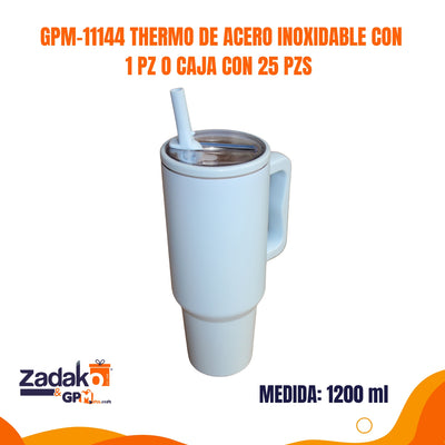 GPM-11144 THERMO DE ACERO INOXIDABLE CON 1 PZ O CAJA CON 25 PZS