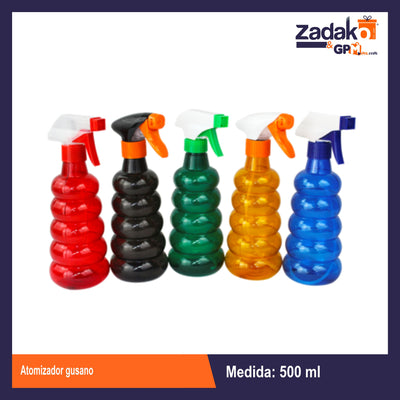 ATOMIZADOR GUSANO 500 ML CON 1 PZ O CAJA CON 250 PZS