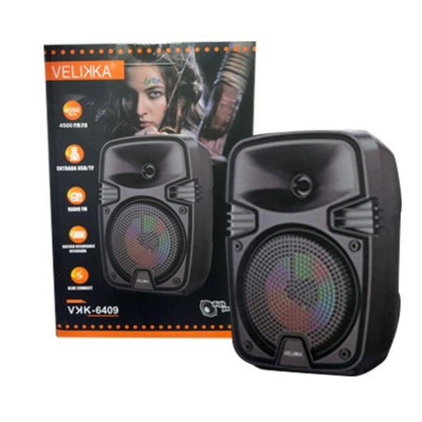 VKK-1548 BOCINA 15 PULGADAS, REPRODUCE USB/TF RADIO FM, ENTRADA AUXILIAR, ENTRADA PARA MICROFONO, BLUETOOTH FUNCION, TWS. ACCESORIOS: MICROFONO INALAMBRICO CON 1 PZ