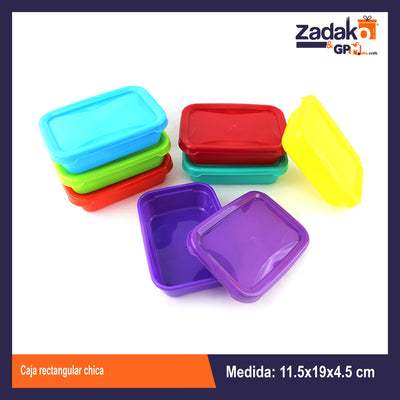 CAJA RECTANGULAR CHICA 11.5  X  19  X 4.5  CON 1 PZ O CAJA CON 12 PZS