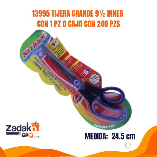 13995 TIJERA GRANDE 9½ INNER CON 1 PZ O CAJA CON 240 PZS