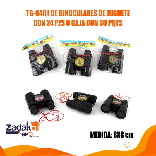 TG-0481 DE BINOCULARES DE JUGUETE CON 24 PZS O CAJA CON 30 PQTS