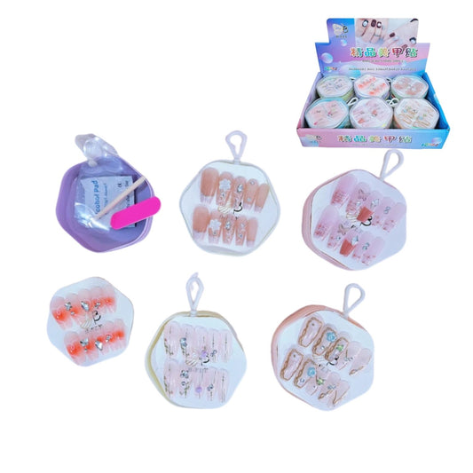 TB-0789H JUEGO DE DECORACION PARA UÑAS CON 12 PZ  O CAJA CON 63 PQTS