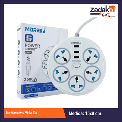 MC-622U MULTICONTACTOS 2500W 10A CON 1 PZA O CAJA CON 48 PZS