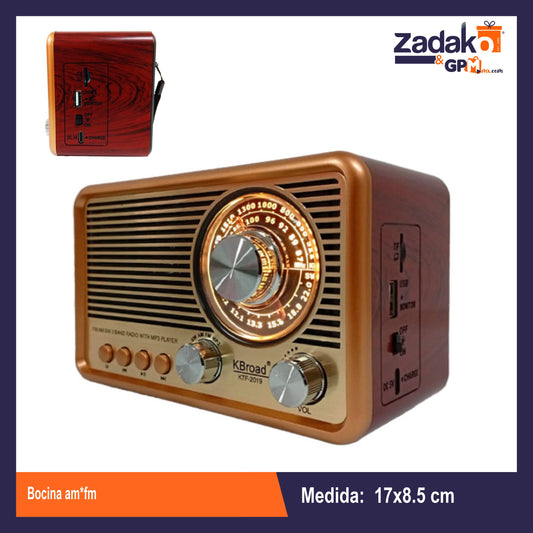 KTF-2019 BOCINA AM FM CON 1 PZ O CAJA CON 40 PZS
