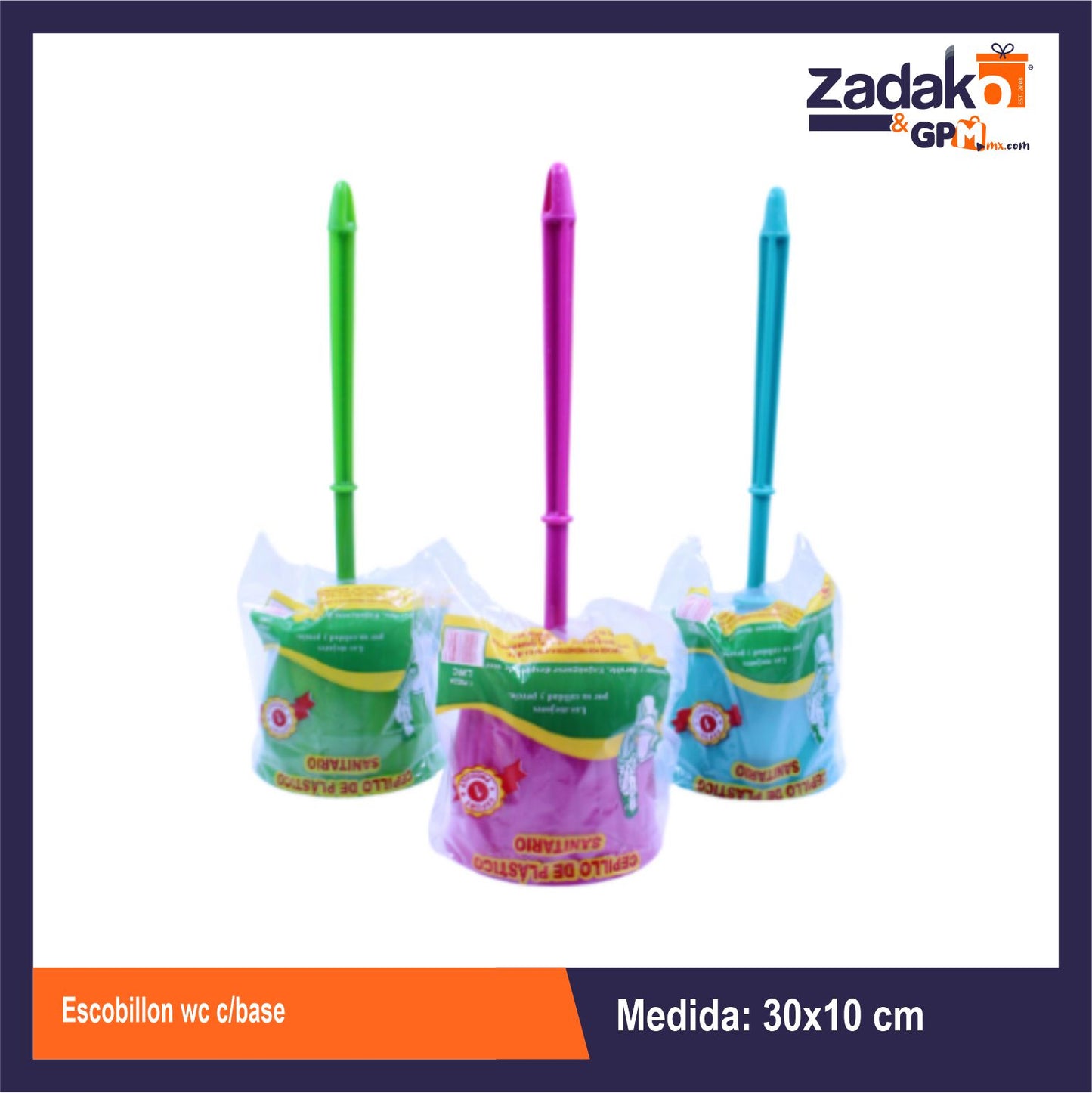 I1081 ESCOBILLON WC C/BASE CON 1 PZ O CAJA CON 24 PZS