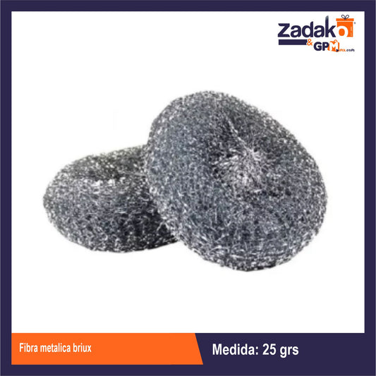 N-GPM-12201  PT107000 FIBRA METALICA BRIUX 25 GRS CON 1 PZ O CAJA CON 100 PZS