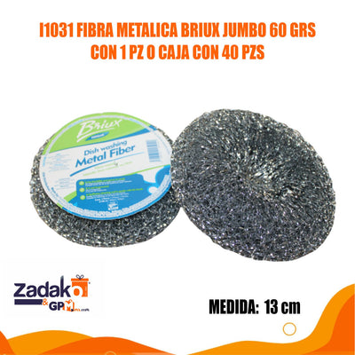 I1031 FIBRA METALICA BRIUX JUMBO 60 GRS  CON 1 PZ O CAJA CON 40 PZS